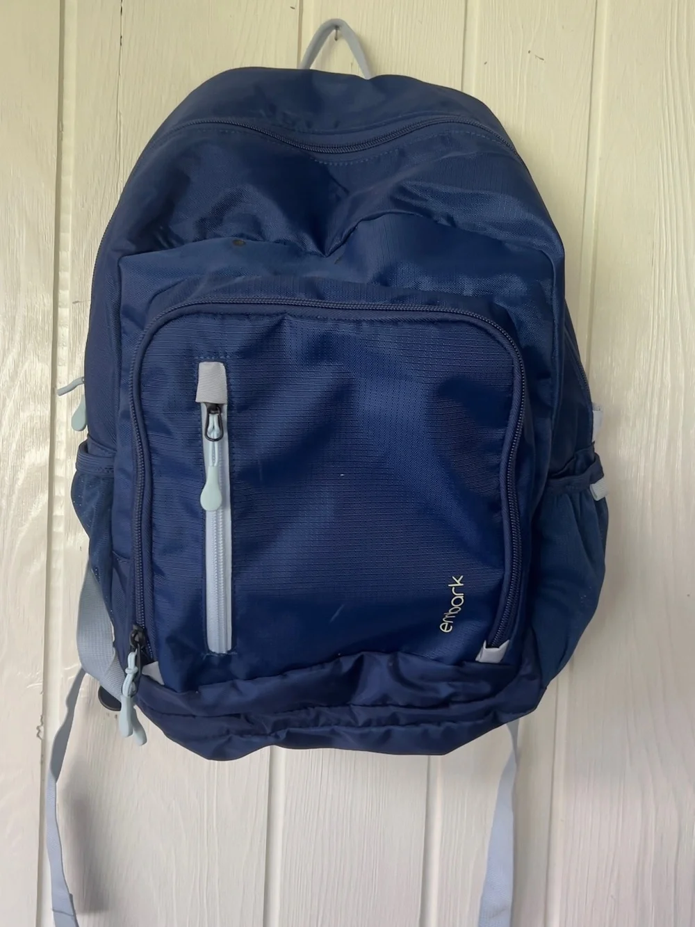 chork Navy Backpack with Light Blue Accents